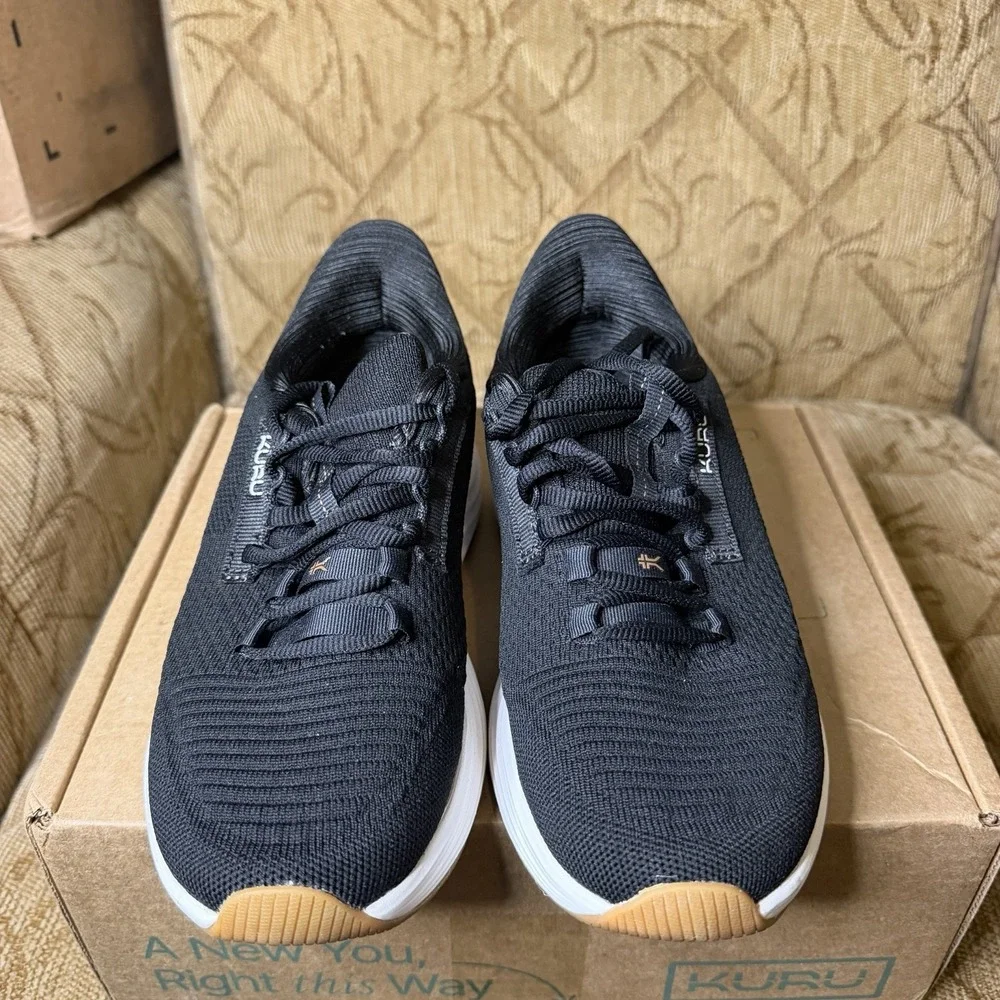 Kuru Atom 2 Black White Women's Size 8 Medium Athletic Running Walking Shoes